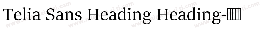 Telia Sans Heading Heading字体转换